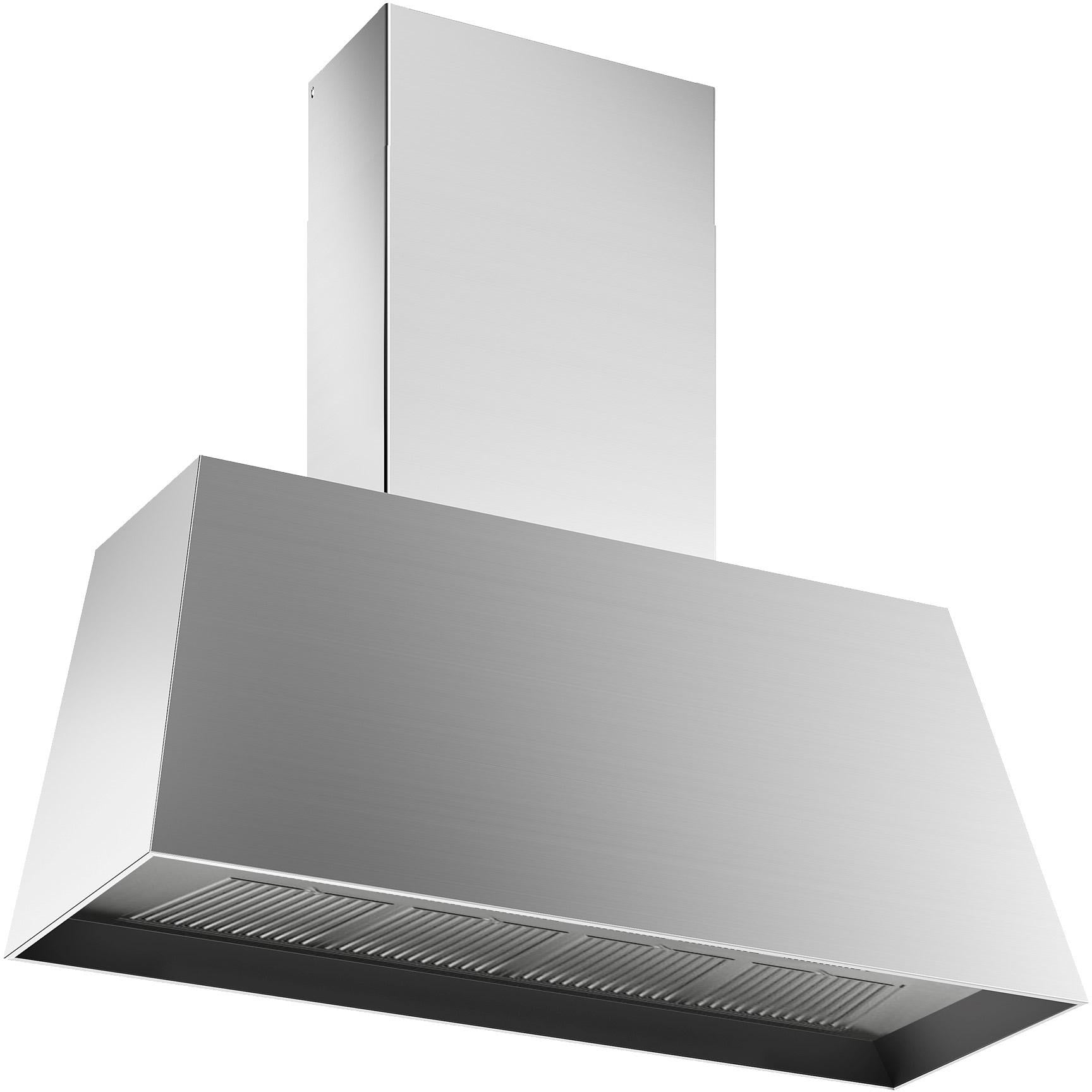 Bertazzoni 48 Inch Master Series KMC48X Contemporary Wall Mount Range Hood - Premium Kitchen Ventilation for Modern Homes, Perfect for Open-Concept Kitchens and Gourmet Cooking