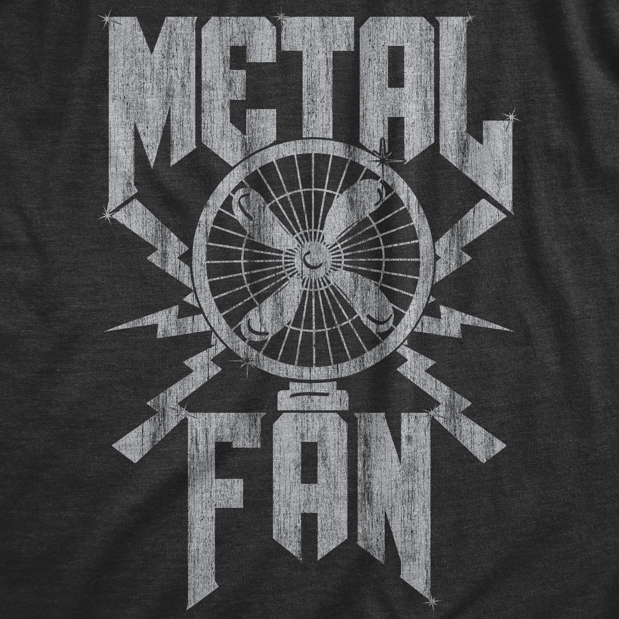 Funny Metal Fan Tshirt for Men - Sarcastic Air Blowing Graphic Tee for Concerts & Gifts