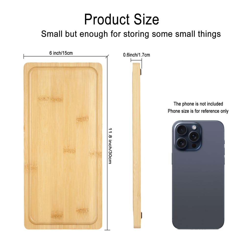 Premium Bamboo Vanity Tray - 11.8