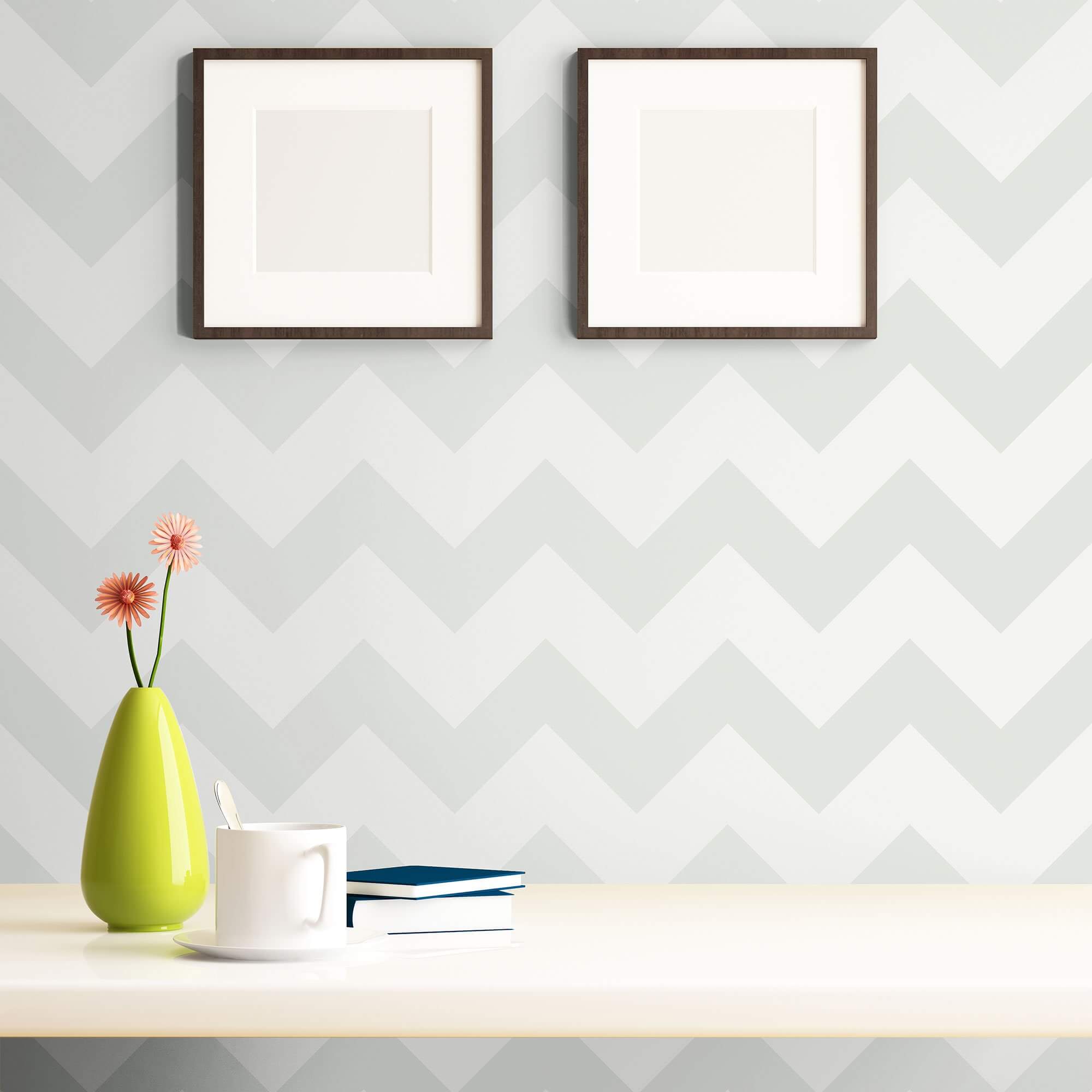 Beige and Tan Chevron Geometric Peel and Stick Removable Wallpaper 8151 - Self-Adhesive Decorative Wall Covering for Bedroom, Living Room, Office & Nursery Decor