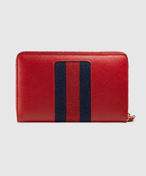 Gucci Sylvie Leather Continental Wallet in Hibiscus Red - Luxury Women's Wallet for Everyday Use & Travel