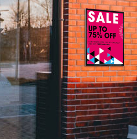 8.5x14 Slim Beveled Metal Poster Frame - Top/Side Load Sign Holder for Business Displays & Home Decor