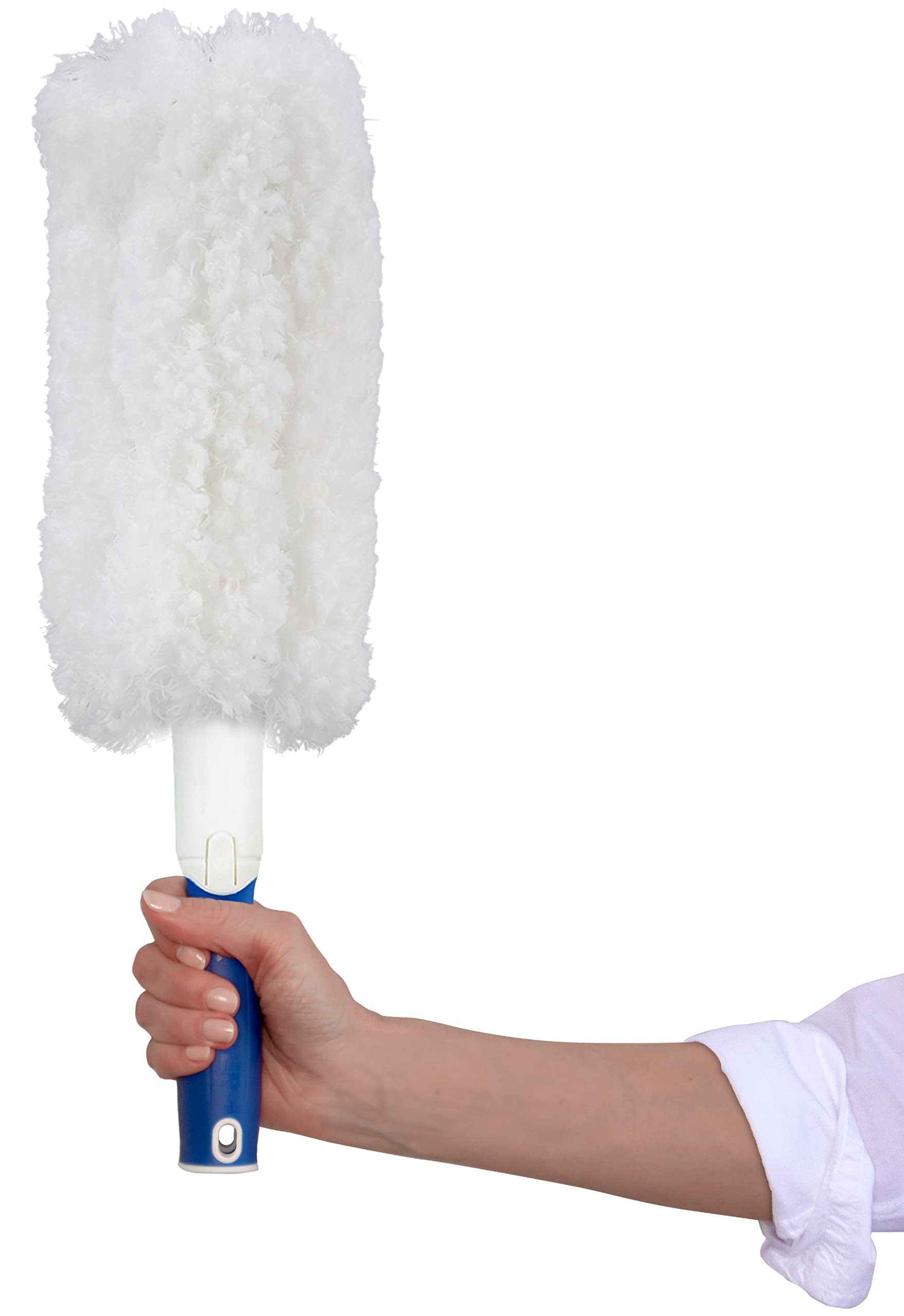 Unger Microfiber Wool Duster with Extendable Pole - Washable Cleaning Duster for Pet Hair, Dust, TVs, Electronics & Furniture | Perfect for Home, Office & Car Cleaning