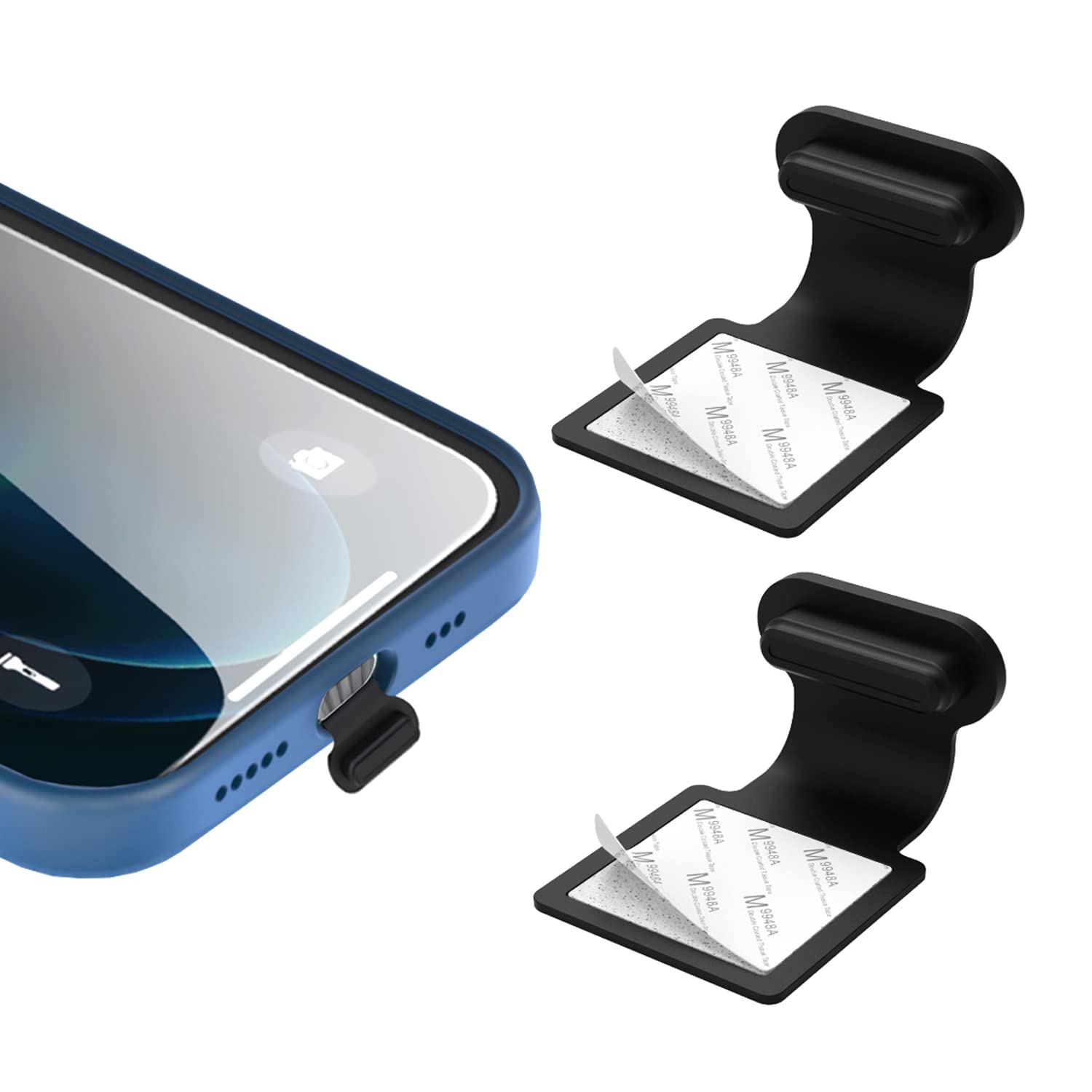 Lightning Port Dust Plug for iPhone - Anti Dust Charging Port Cover Protector (Black) | Perfect for Travel, Gym & Everyday Use to Keep Your Phone Clean