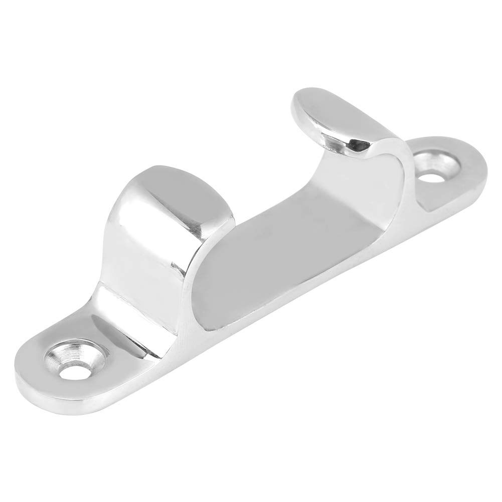 4 Inch 316 Stainless Steel Boat Cleat - Marine Grade Yacht Bow Chock & Fairlead for Secure Rope Tie-Down | Perfect for Docking, Mooring & Sailboat Rigging (Silver)