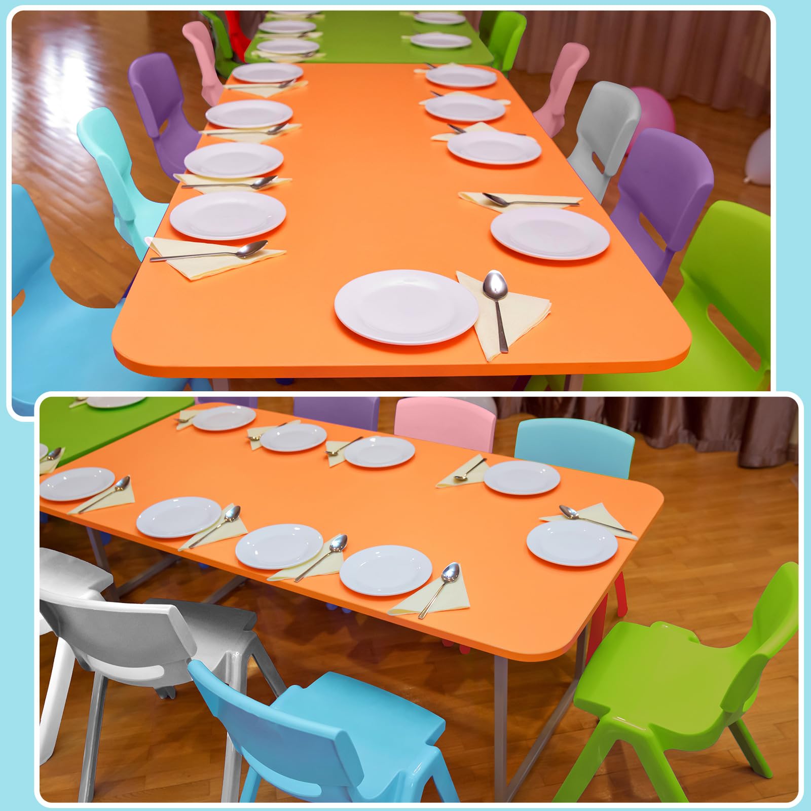 12-Pack Kids Plastic Stacking Chairs, 12
