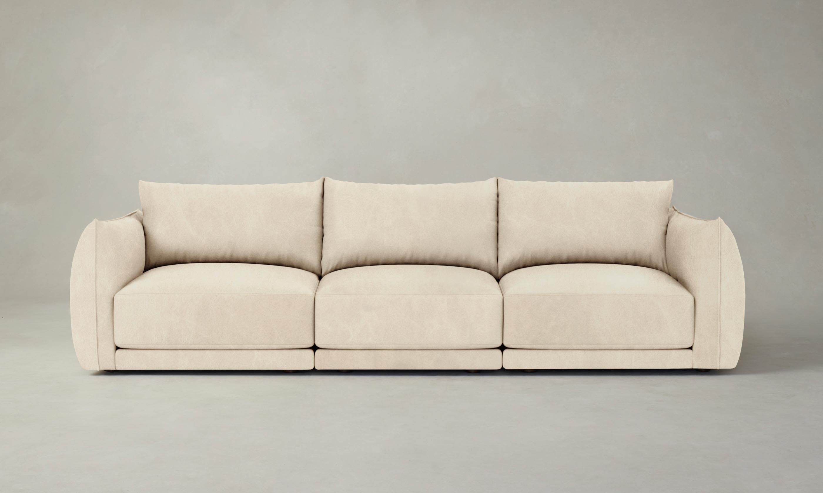 Luxury Jones Modular Sectional Sofa in Tuscan Leather Bisque - Perfect for Living Room, Lounge & Home Theater Comfort
