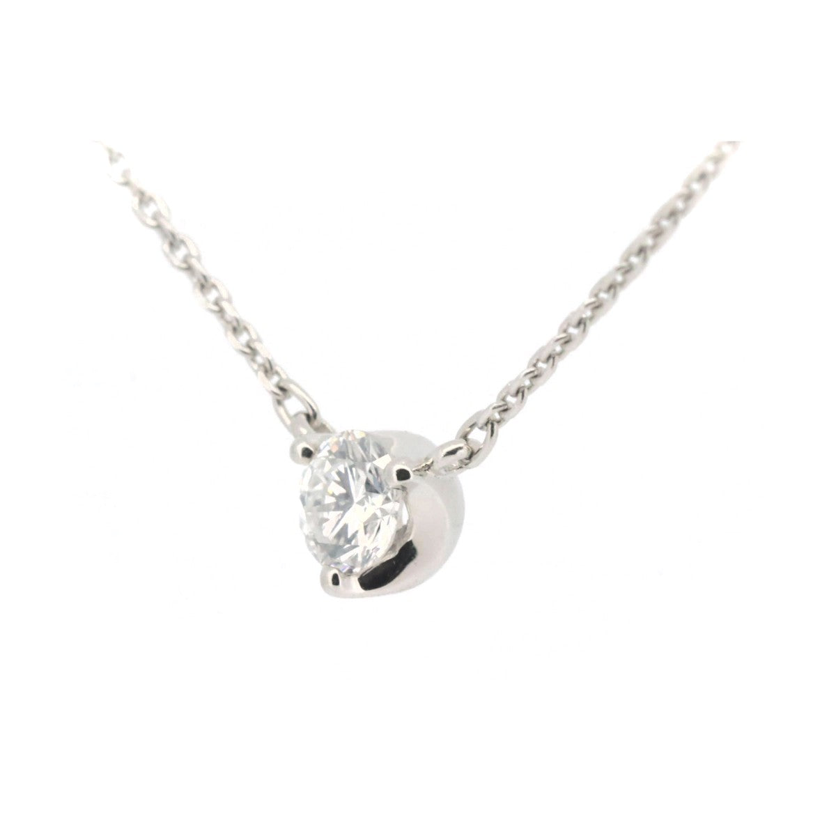 4°C Diamond Necklace PT850 Platinum 0.176ct - Elegant Pendant for Women, Perfect for Anniversary, Wedding & Special Occasions