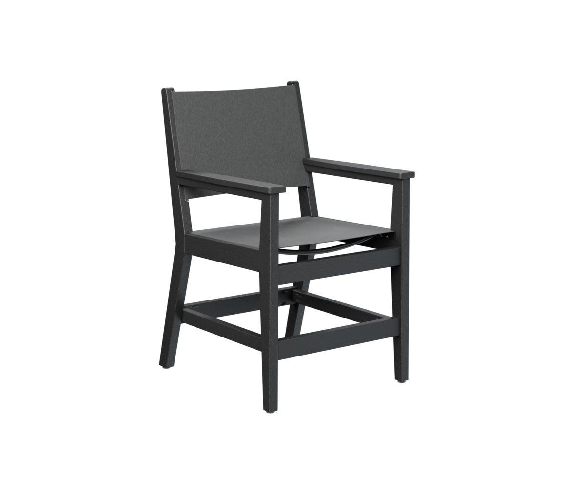 Berlin Gardens Mayhew Sling Dining Arm Chair - Outdoor Patio Furniture for Backyard, Deck, and Poolside Relaxation