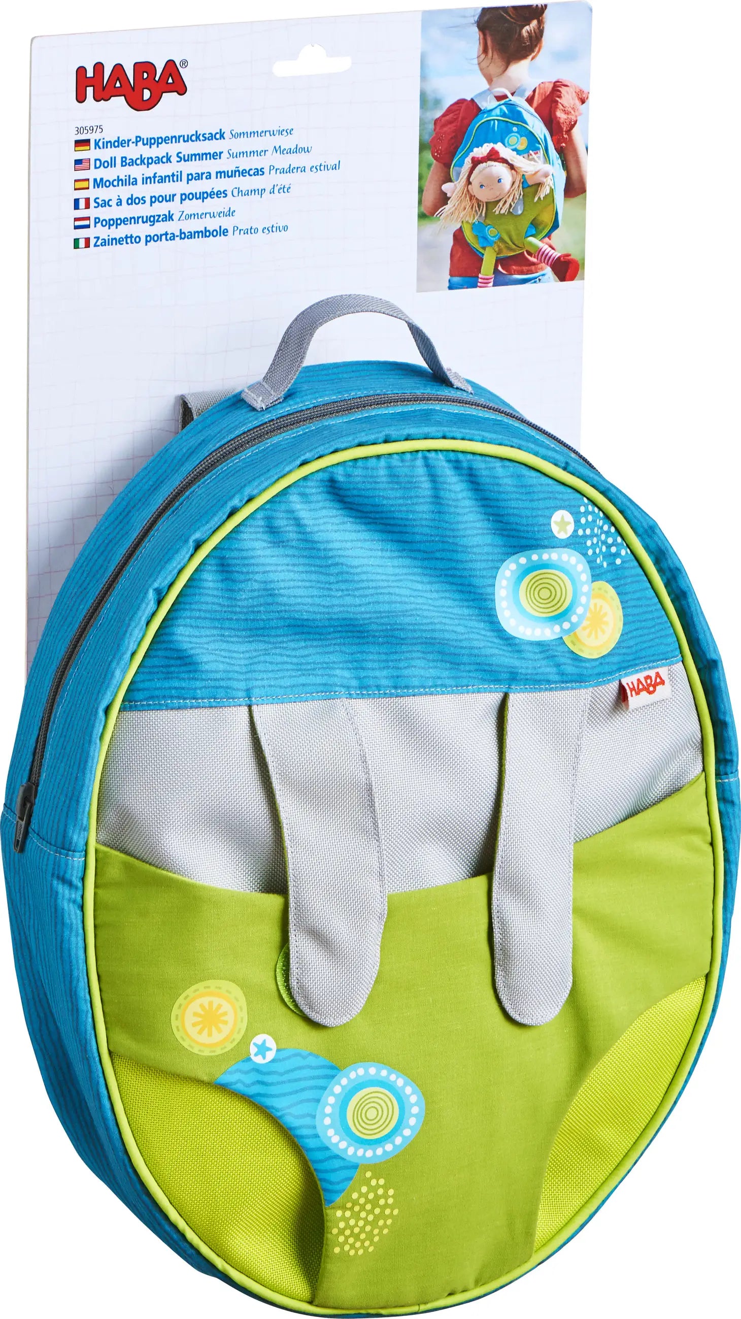 Summer Meadow Doll Backpack for Girls - Cute & Stylish Kids School Bag for Daily Use & Outdoor Adventures