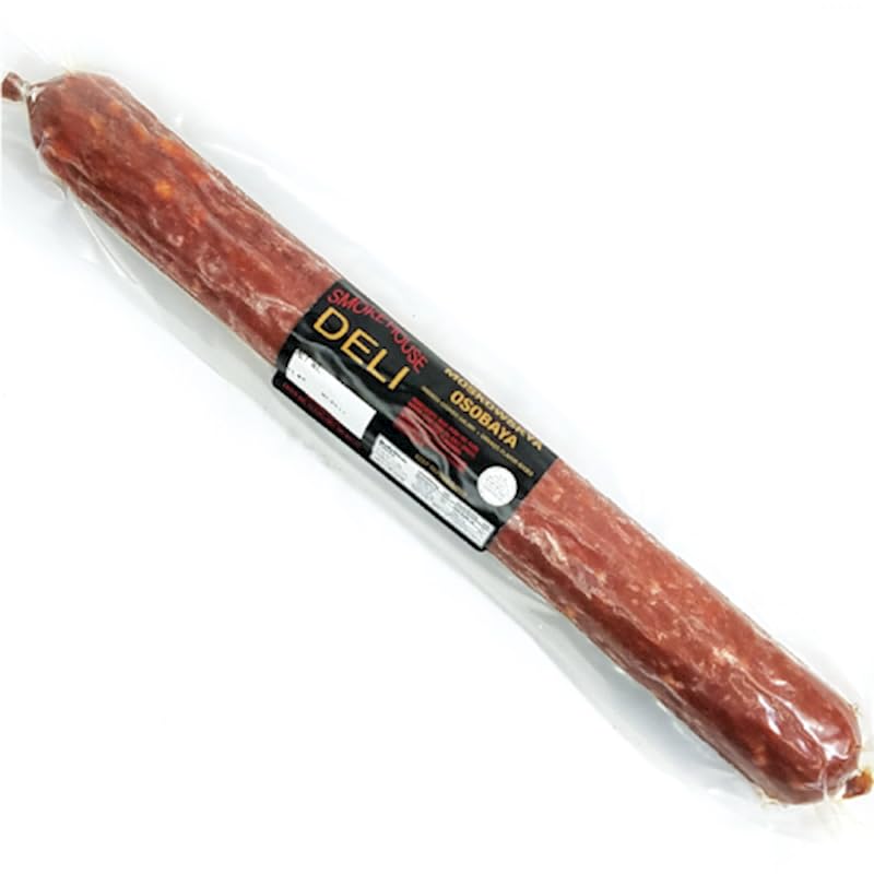 Premium Smoke House Salami Moskowskaya Osobaya 1.2 Lb - Authentic Russian Cured Meat for Charcuterie Boards, Deli Sandwiches, Cheese Platters & Party Snacks | Perfect for Entertaining, Picnics & Gourmet Gifts