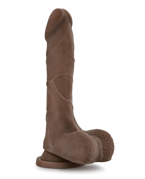Au Naturel Mister Perfect Realistic Dildo with Balls - 8.5 Inch Chocolate Brown - Lifelike Silicone Adult Toy for Couples & Solo Play - Perfect for Roleplay, BDSM & Spicing Up Your Sex Life