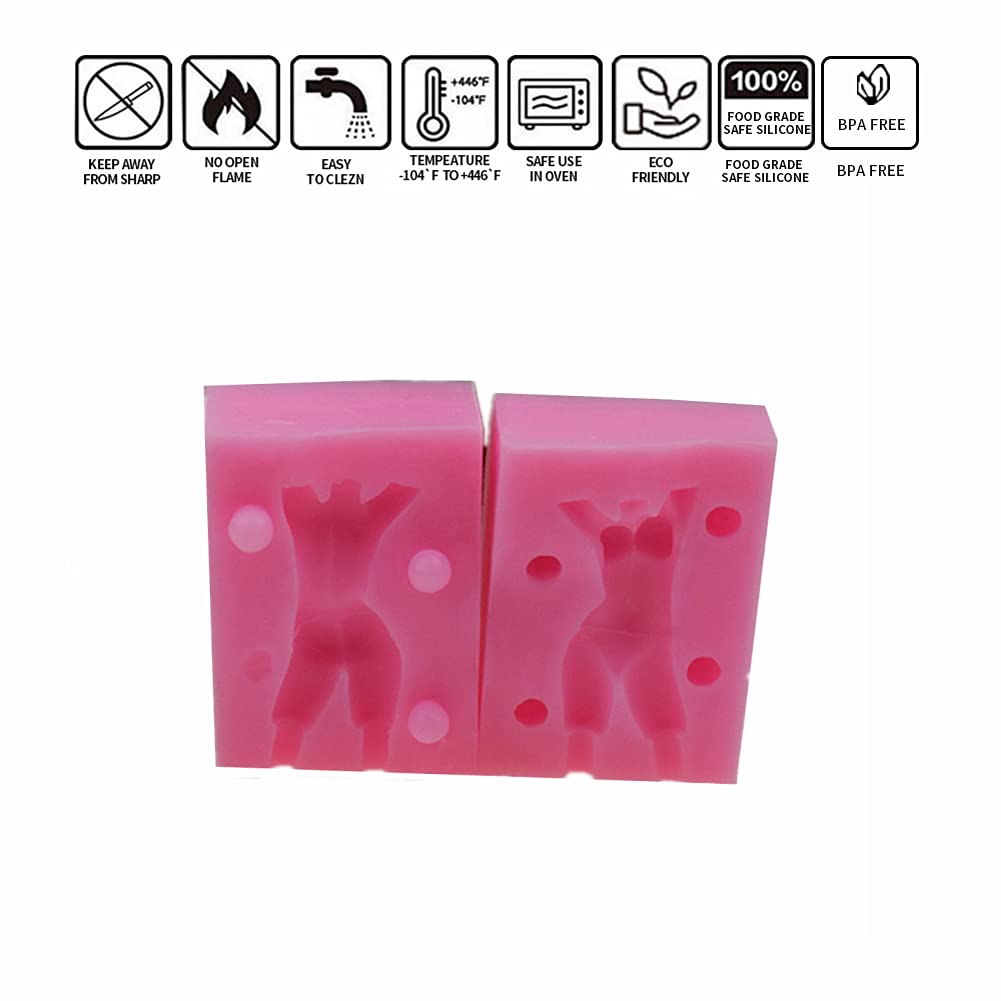Sexy Lady 3D Silicone Body Mold for Fondant Chocolate Biscuit Decorating - DIY Cake Baking Tools, Sugar Craft, Ice Mould, Aromatherapy Plaster & Clay Art Supplies