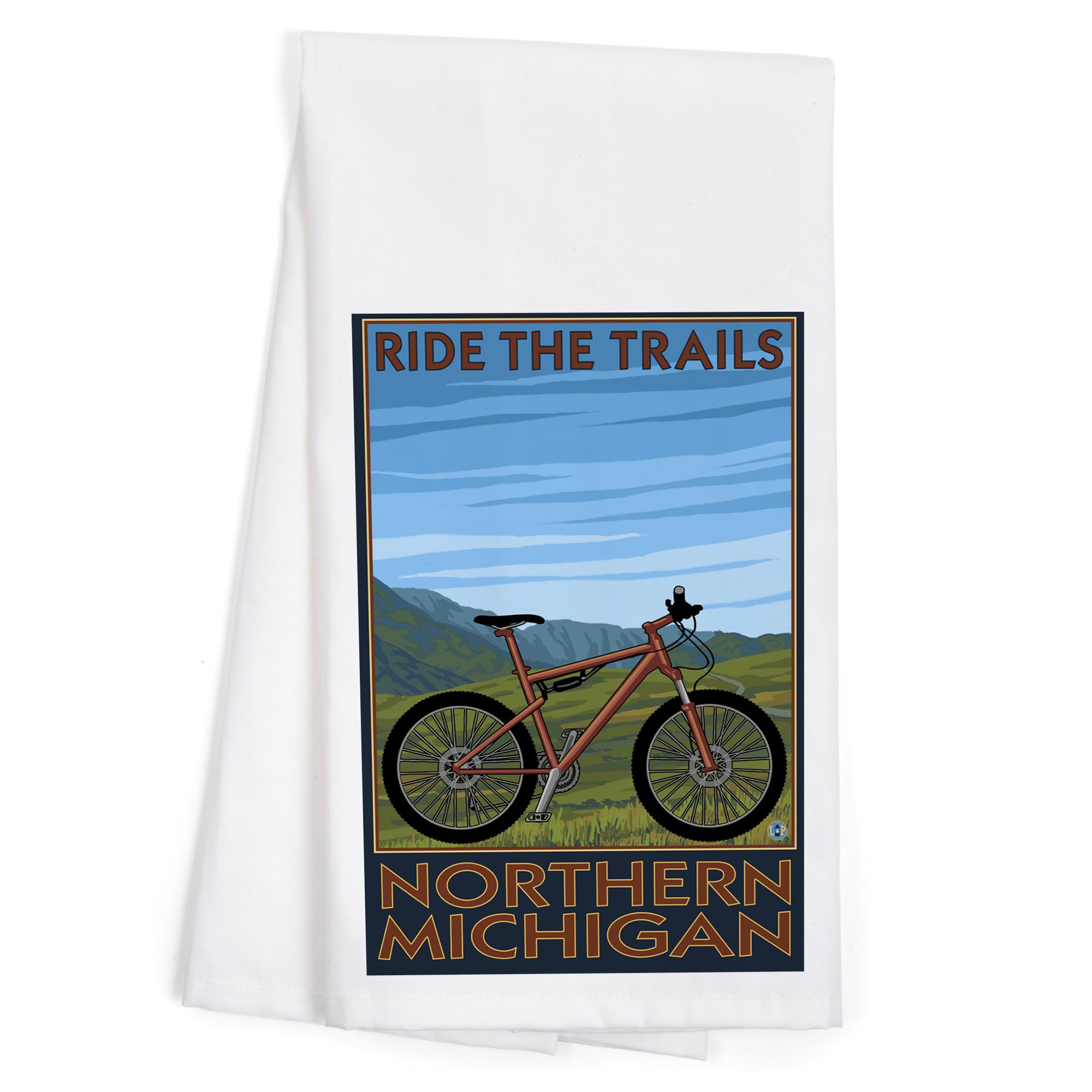 Lantern Press Northern Michigan Ride The Trails 100% Cotton Tea Towel - Decorative Hand Towel for Kitchen & Home - Perfect for Cooking, Baking, and Farmhouse Decor