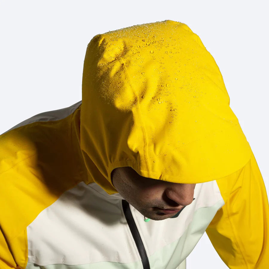 Men's Brooks High Point Waterproof Jacket - Lightweight Raincoat for Hiking & Outdoor Activities | Windproof & Breathable Jacket for Running, Camping & Travel