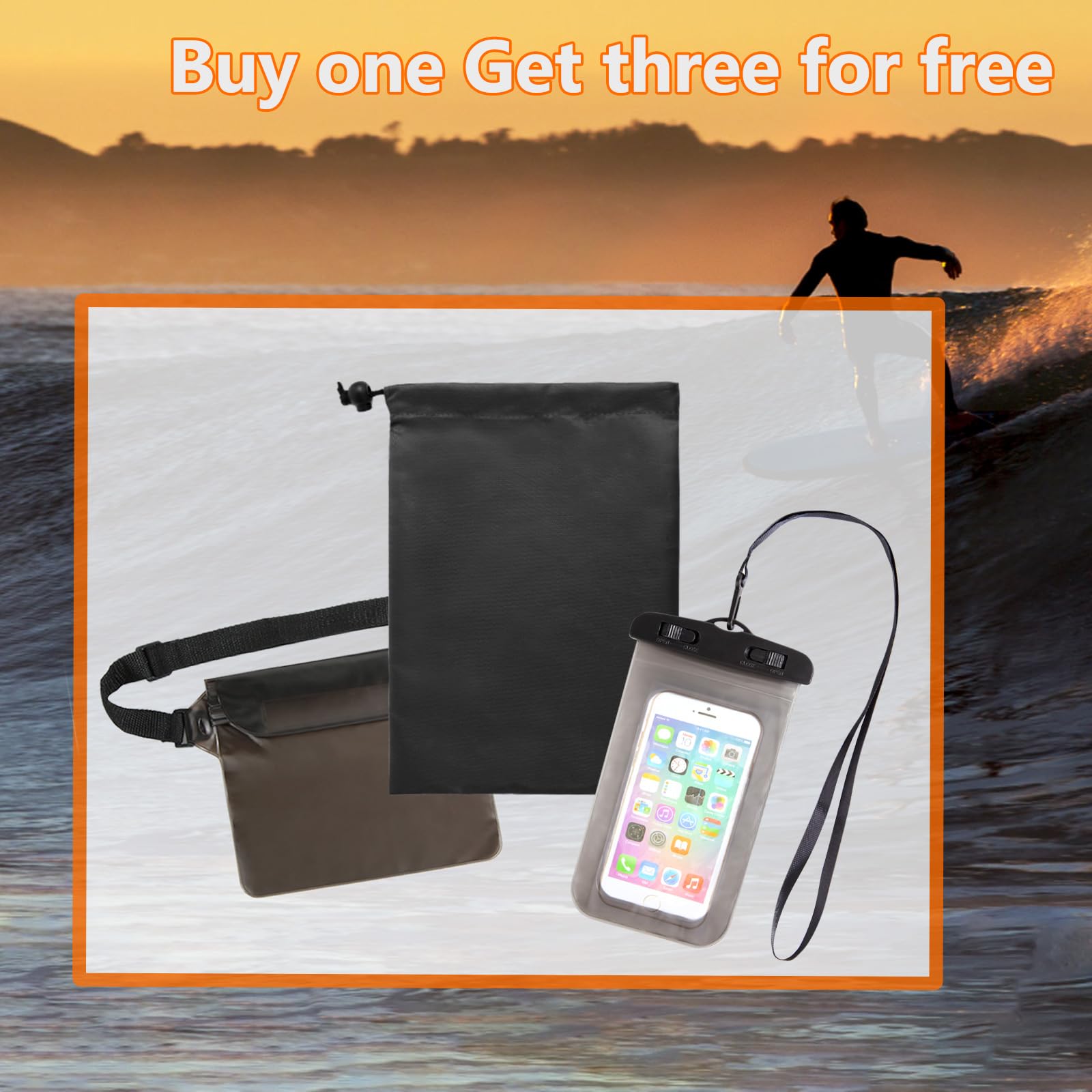 20L Waterproof Dry Bag Backpack with Waist Pouch & Phone Case - Roll Top Design for Kayaking, Boating, Beach, Rafting, Hiking, Camping, Fishing - Perfect for Outdoor Adventures and Water Sports