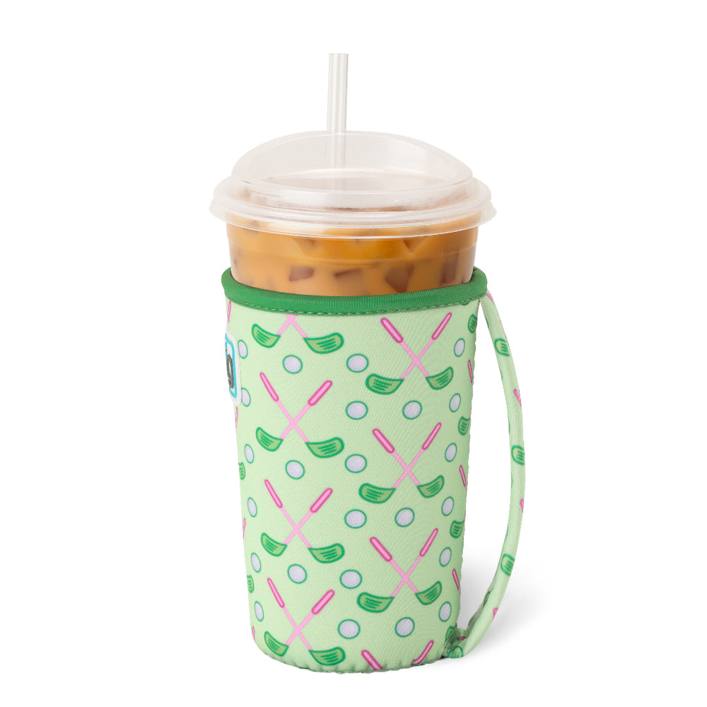 Tee Time Medium Iced Cup Coolie - Insulated Coffee Cup Sleeve for Golfers | Perfect for Iced Coffee, Tea & Cold Drinks on the Golf Course