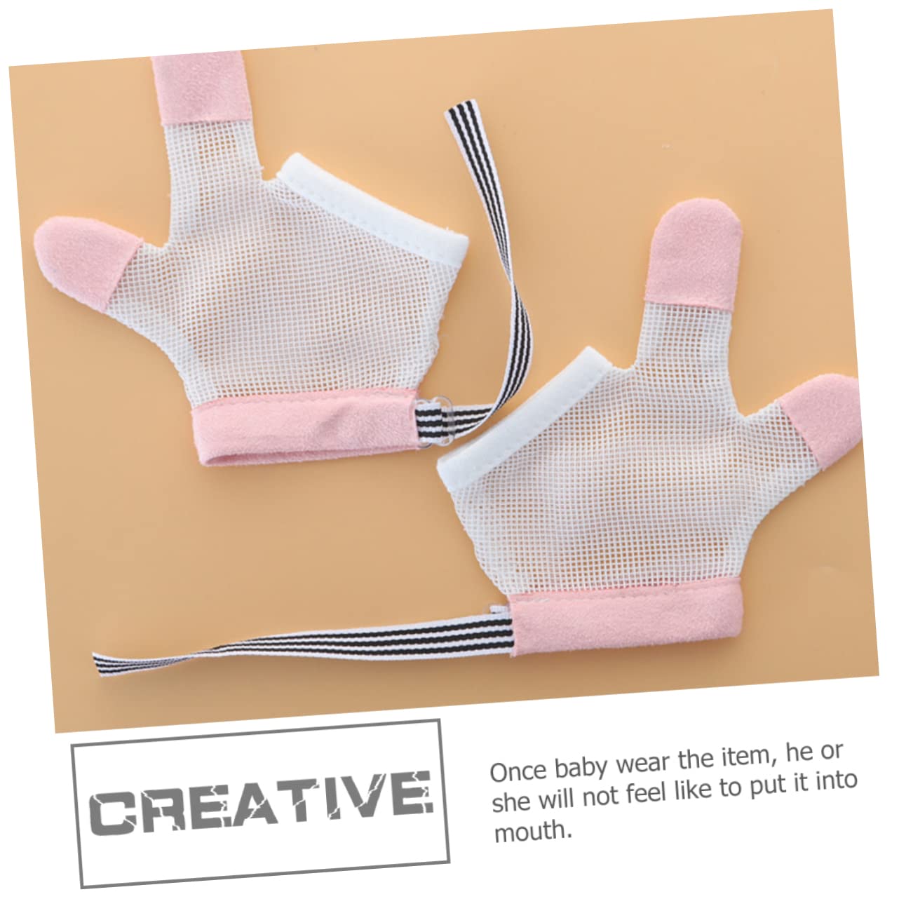 Wakauto 2 Pairs Thumb Sucking Prevention Gloves for Toddlers - Soft, Comfortable Finger Guards for Boys & Girls - Stop Nail Biting & Thumb Sucking Habits - Ideal for Daycare, Travel & Home Use