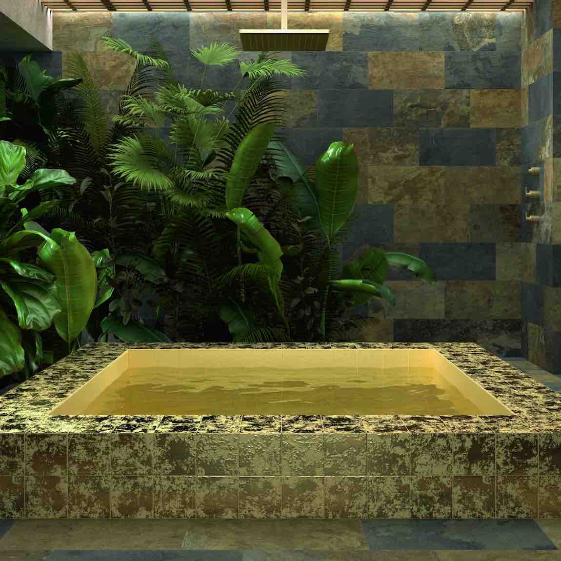 Golden Waters Porcelain Tile 6x6 Bright - Premium Ceramic Floor and Wall Tiles for Bathroom, Kitchen, and Backsplash Renovation