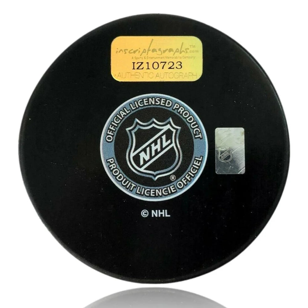 Michael Amadio Autographed Vegas Golden Knights Hockey Puck with COA - Signed NHL Collectible - Perfect for Hockey Fans, Memorabilia Collectors & Sports Decor