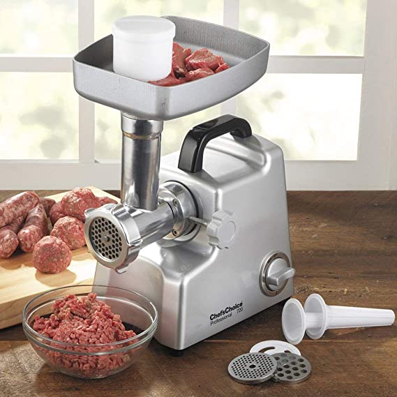 CHEF'S CHOICE M720 Electric Meat Grinder - Certified Refurbished with 1-Year Home Essentials Warranty - Perfect for Home Kitchen, Sausage Making & Ground Beef Preparation