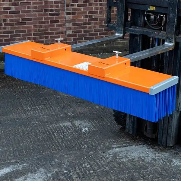 Heavy Duty Fork Mounted Sweeper for Tractors & Skid Steers - Efficient Debris Cleaning for Farms, Construction Sites & Warehouses