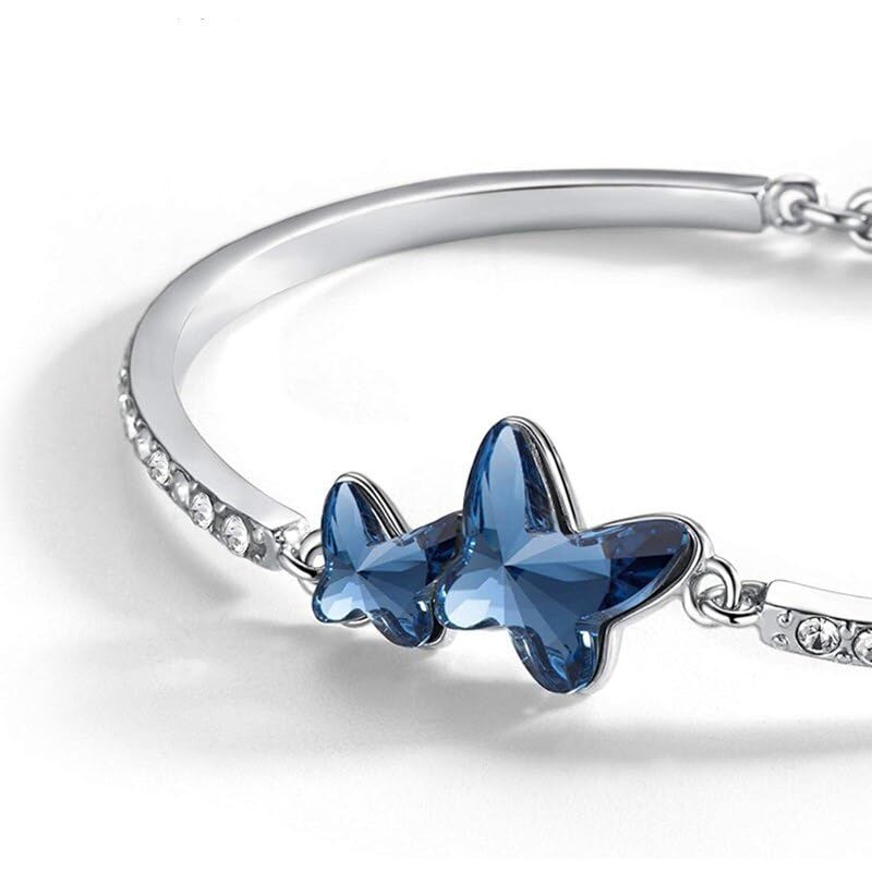 YouBella Crystal Bracelet for Women - Stylish Blue Bangle Jewelry for Girls & Women | Elegant Gift for Birthday, Party & Everyday Wear (YBBN_92233)