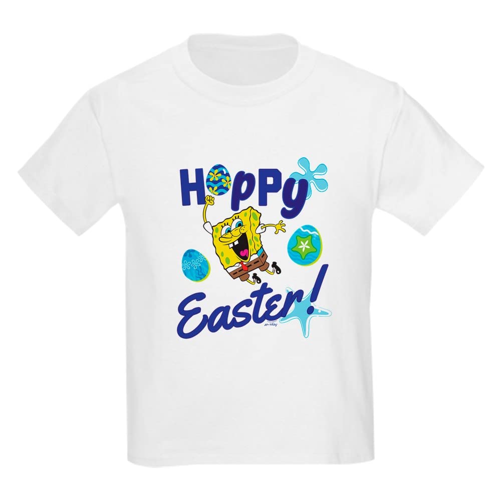SpongeBob SquarePants Happy Easter Kids T-Shirt | Funny Cartoon Graphic Tee for Boys & Girls | Easter Outfit, Birthday Gift, School Wear