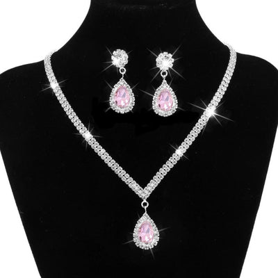 Elegant Bridal Jewelry Set for Wedding - Necklace, Earrings & Bracelet - Perfect for Brides, Bridesmaids & Formal Occasions