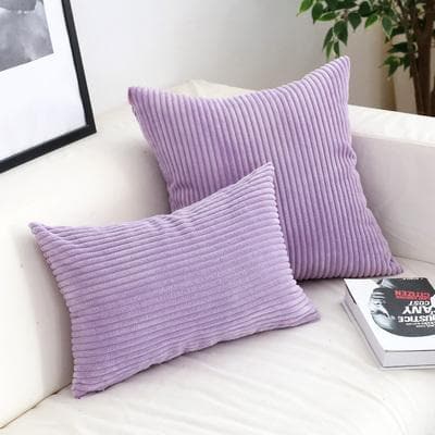 Soft & Durable Corduroy Cushion Covers - Washable Pillow Covers for Sofa, Bed & Chair - Home Decor & Living Room Accessories (Set of 2) - Perfect for Cozy Winter Nights & Home Styling