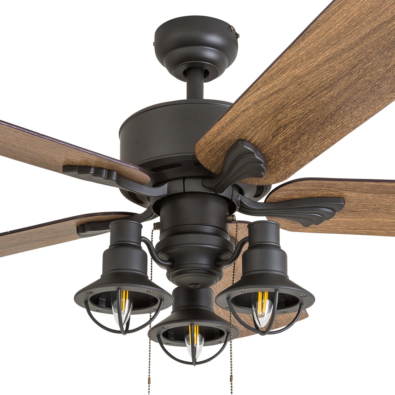 52 Inch Sivan Bronze Ceiling Fan with Remote Control - Energy Efficient Indoor/Outdoor Cooling for Living Room, Bedroom, or Patio