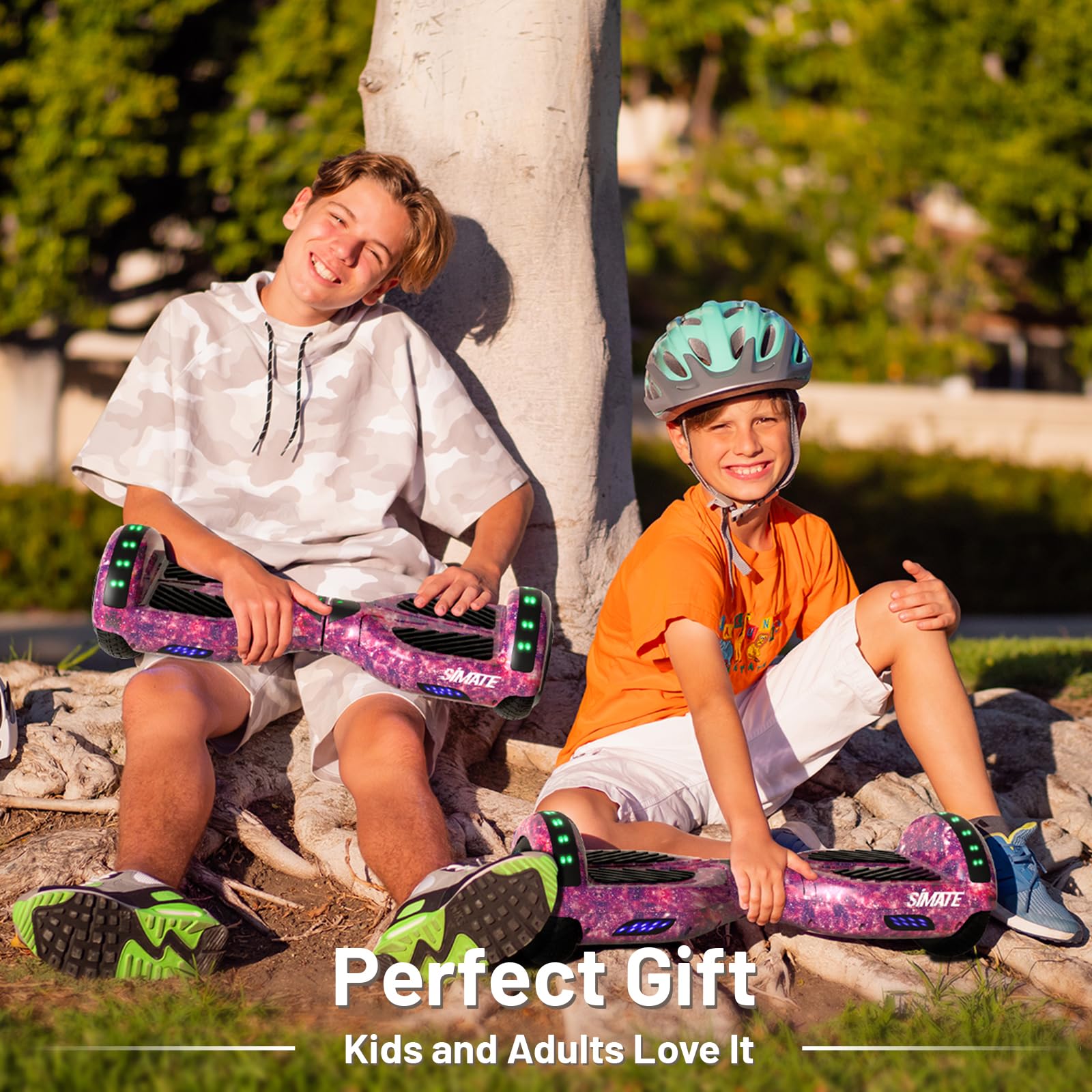 Electric Scooter with Bluetooth Speaker & Colorful LED Lights - Perfect Gift for Kids, Teens, and Adults - Great for Commuting, Outdoor Fun & Birthday Presents