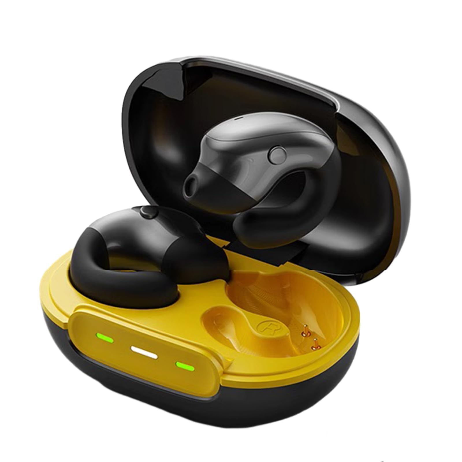 Wireless Bone Conduction Bluetooth Earbuds - Open Ear Clip-On Headphones for Running, Cycling & Workouts - Sweatproof & Comfortable for All-Day Use