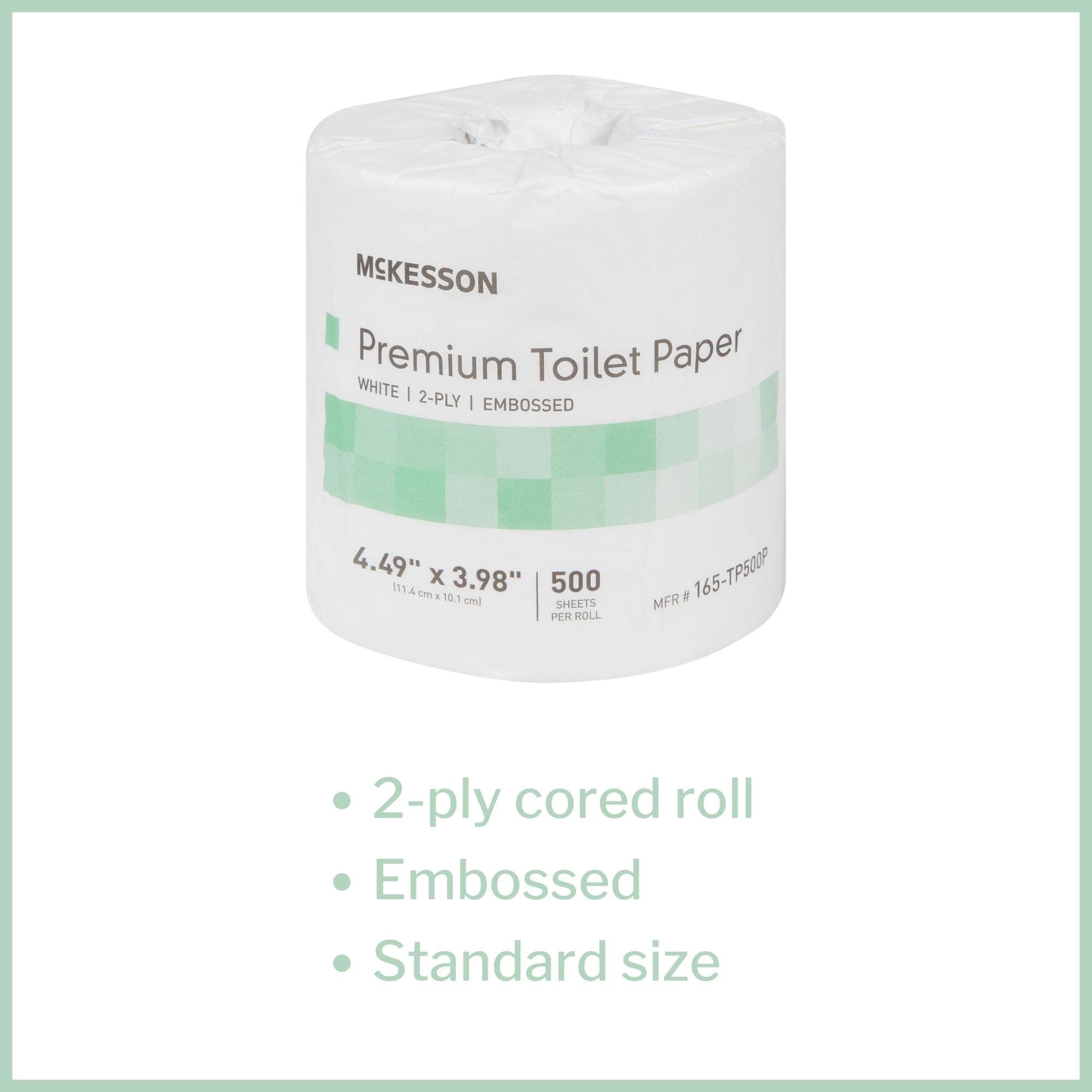 Premium 2-Ply Toilet Paper by McKesson - 80 Rolls (80 Packs x 1 Roll) | Ultra Soft & Strong Bath Tissue for Home, Office & Commercial Use | Bulk Toilet Paper Supply for Everyday Comfort & Emergency Preparedness