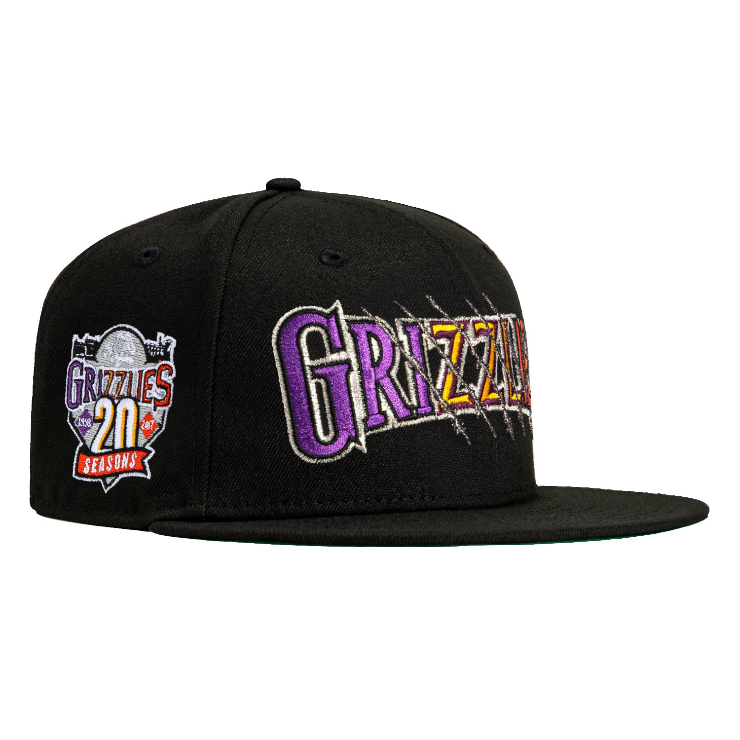 New Era 59Fifty Fresno Grizzlies 20th Anniversary Patch Snapback Hat - Black Baseball Cap for Men & Women - Perfect for Sports Fans, Game Day & Casual Wear