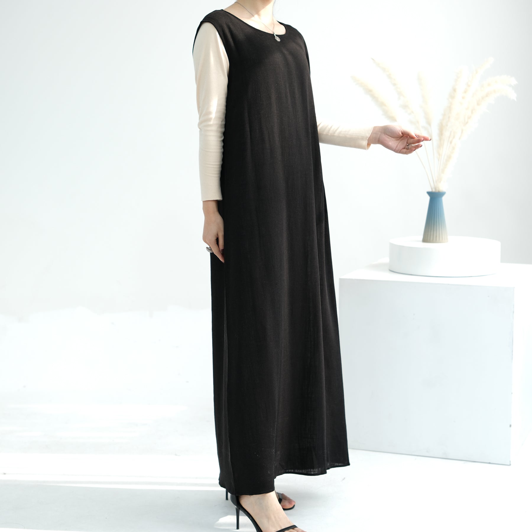 Aviella Black Linen Set - Soft & Breathable Linen Pajamas for Women | Perfect for Summer Sleepwear & Lounge Wear
