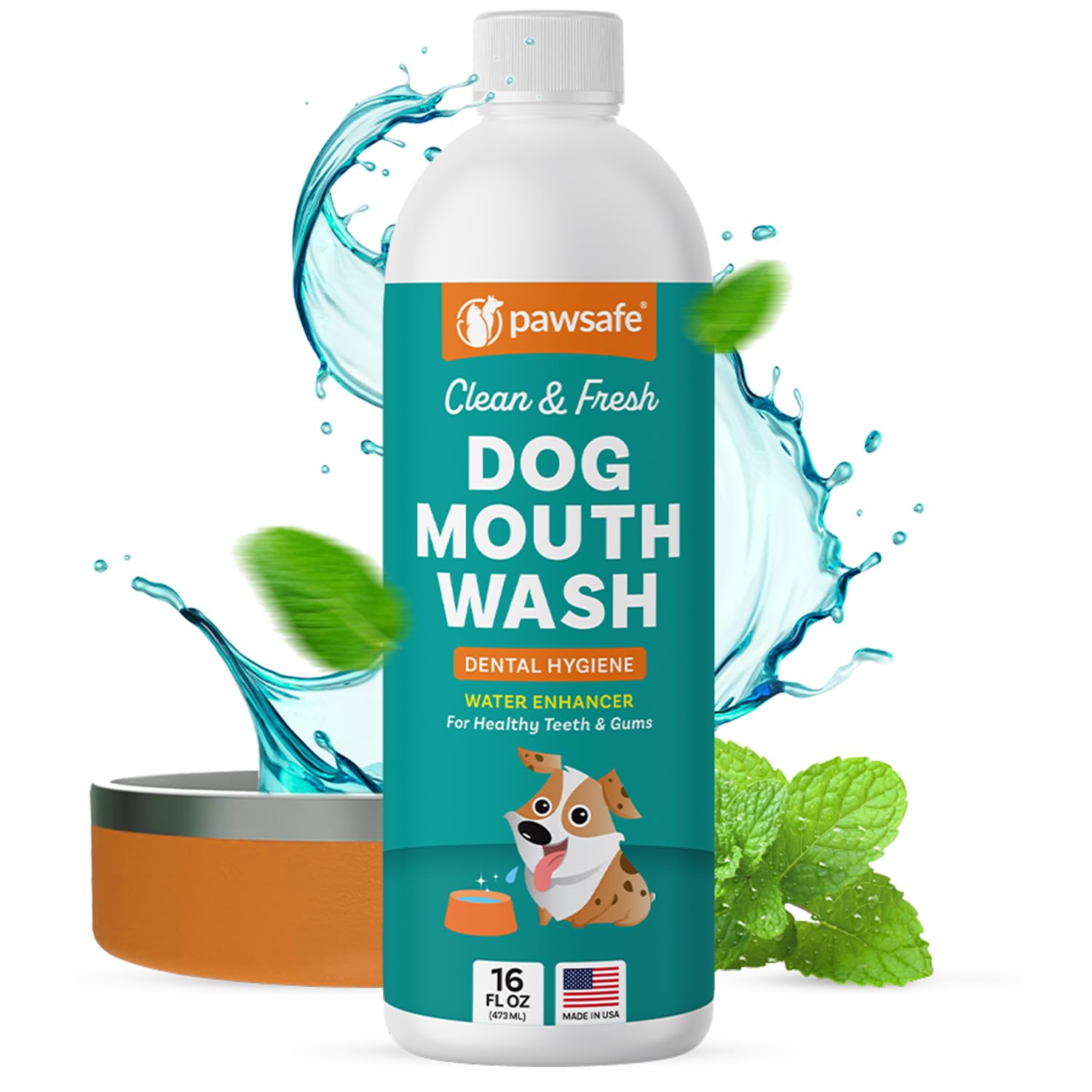 Natural Dog Mouthwash & Dental Water Additive - Fresh Breath, Plaque & Tartar Control for Healthy Teeth & Gums | Advanced Oral Care Solution for Dogs | Easy-to-Use Water Additive for Daily Dental Hygiene at Home