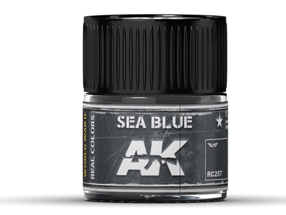 AK Interactive Real Color Air Single Paint Line 10ml - RC257 Sea Blue | Premium Airbrush Paint for Scale Models, Miniatures & DIY Crafts | Perfect for Military, Aviation & Automotive Modeling Projects