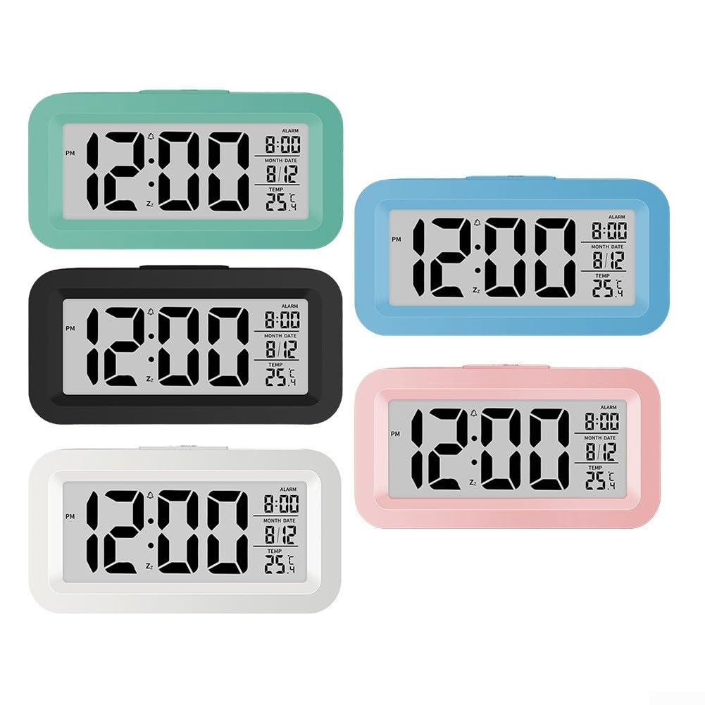 Smart Temperature Detector with Vibrant Color Options & Gradual Alarm - Ideal for Home, Office, and Travel Use (Black)