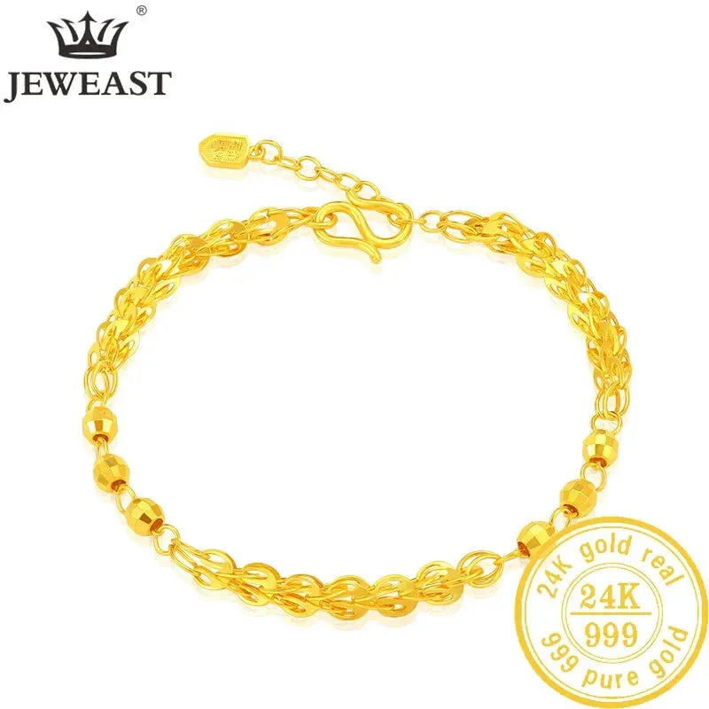 24K Pure Gold Bracelet 999 Solid Real Gold Bangle - Elegant Butterfly Design, Trendy Classic Jewelry for Women | Perfect for Gifts, Parties, and Special Occasions