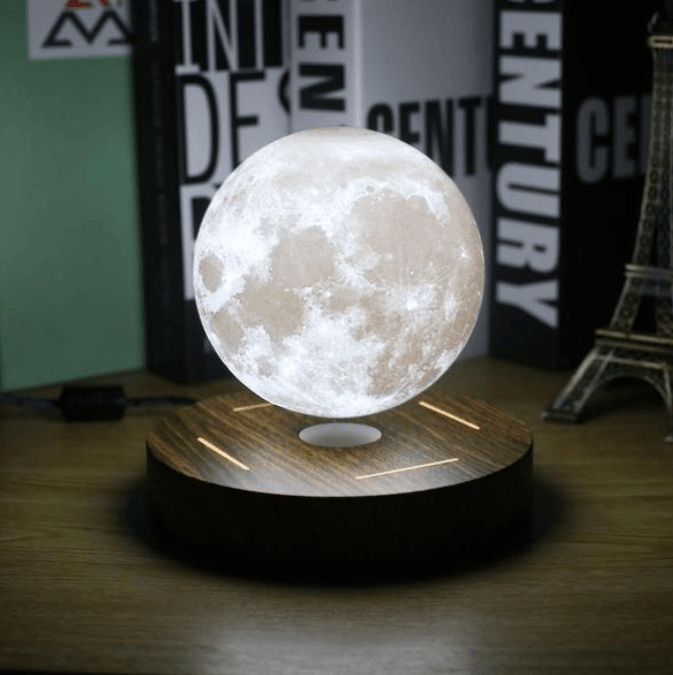Magnetic Levitating Moon Lamp - 3D Printed Night Light with USB Charging, Perfect for Bedroom Decor, Gift & Home Ambiance Lighting