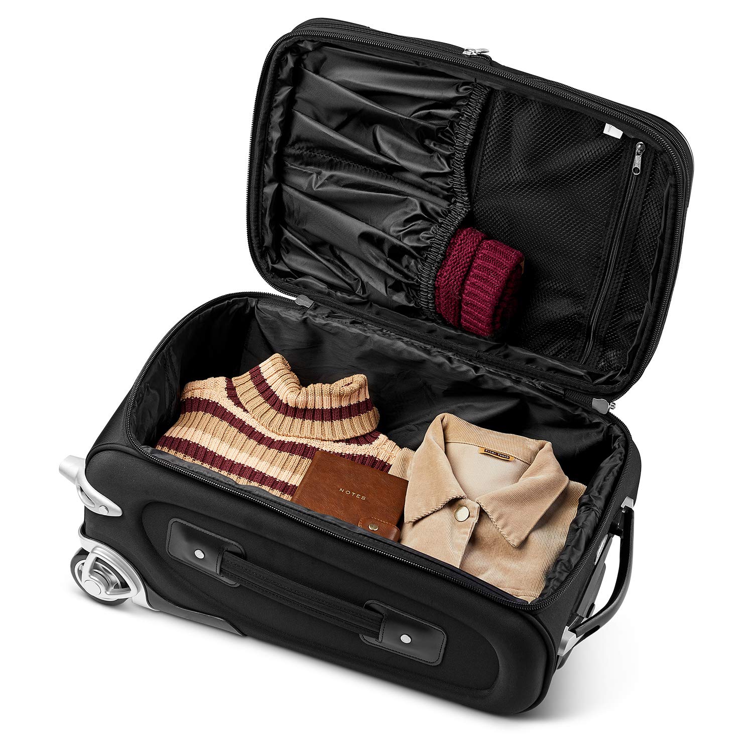 NBA Miami Heat 21-Inch Carry-On Luggage - Lightweight Spinner Suitcase for Travel, Business Trips & Weekend Getaways - Perfect for Basketball Fans & Sports Enthusiasts