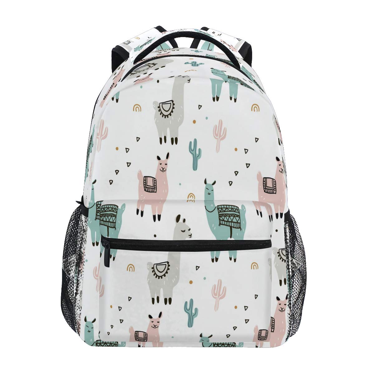 Blueangle Cartoon Llama Alpaca Print Laptop Backpack - Lightweight School Bag for Boys & Girls, Preschool to Elementary Students | Perfect for School, Travel & Daily Use