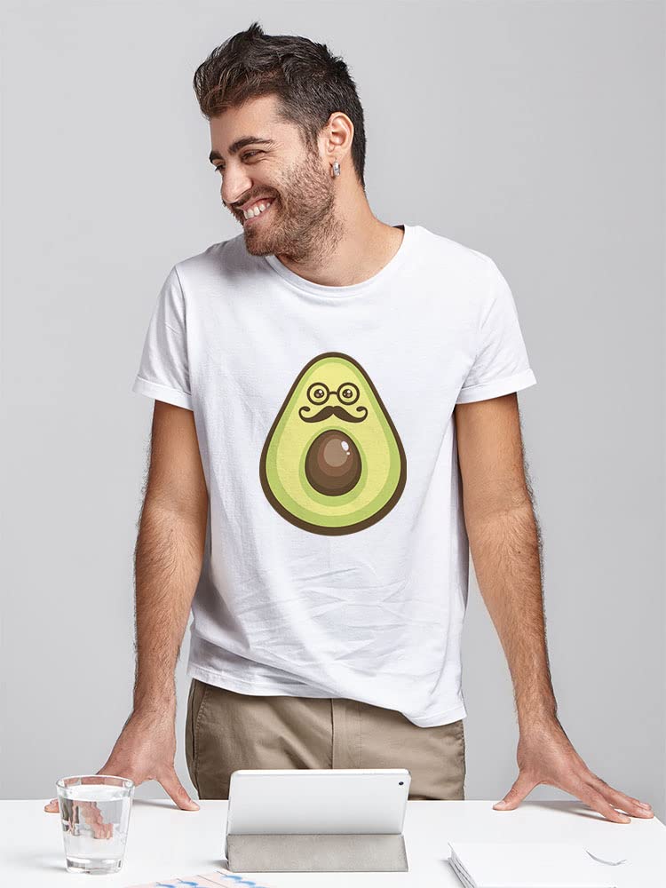 Smartprints Men's Avocado Print T-Shirt - Stylish Casual Tee for Gentlemen | Perfect for Summer Outfits, Beach Trips & Relaxing Weekends
