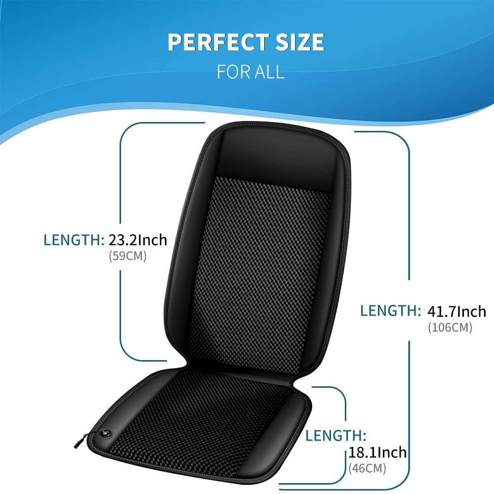 12V Cooling Car Seat Cushion with 10 Fans & 3 Temperature Settings - Fast 15-Second Cooling for Summer Driving - Breathable Air Conditioned Seat Cover - Perfect for Hot Weather Commutes & Road Trips (Gray, 1 Pack)
