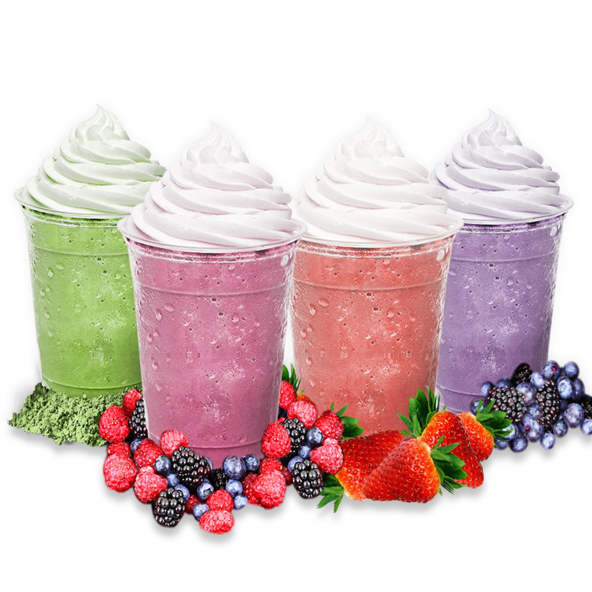 Gosh That's Good! Sugar Free Amaze-O-Mix Vanilla Blender Base Powder - Low Calorie, Low Carb, Lactose Free for Smoothies & Ice Blended Drinks (4 Pack, 2 lb Bags) - Perfect for Keto Diet, Weight Loss & Healthy Breakfast
