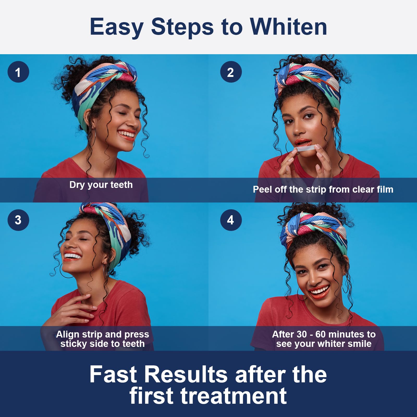 Professional Teeth Whitening Strips - 42 Whitening Strips for 21 Sessions, Safe for Enamel with Mouth Opener Included | Brighten Your Smile for Weddings, Job Interviews & Special Occasions