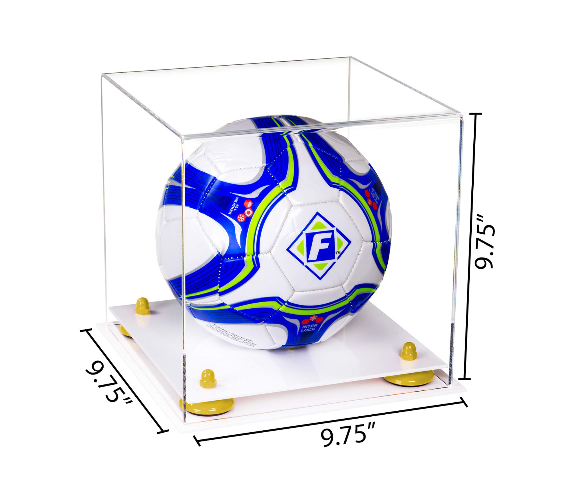 Acrylic Soccer Ball Display Case with Stand - Clear Protective Box for Collectible & Autographed Balls - Perfect for Home, Office, or Sports Memorabilia Display