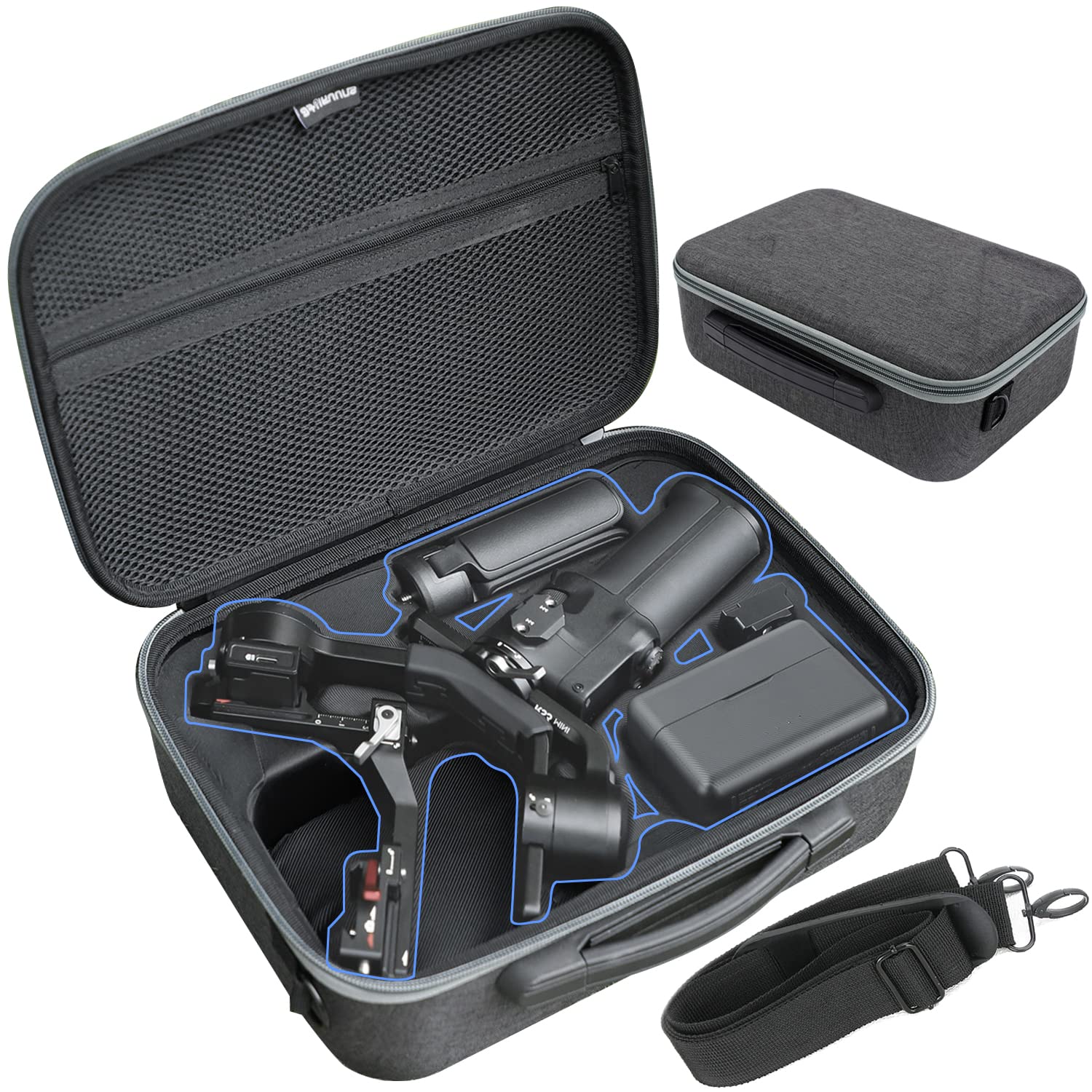 DJI RS 3 Mini Compatible Camera Bag - Waterproof Multifunctional Shoulder Bag & Crossbody Carrying Case for DJI Gimbal Stabilizer | Perfect for Travel, Photography & Outdoor Shooting