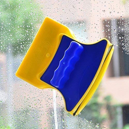 Rokzo Magnetic Window Cleaner - Double-Sided Glass Cleaning Tool with 2 Extra Cleaning Pads - Squeegee & Washing Equipment for Home & Office Use - Perfect for High Windows, Glass Doors, and Skylights